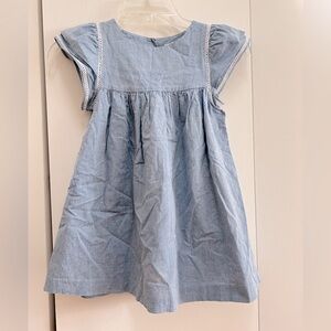 KNOT Girls Cotton Blue Dress